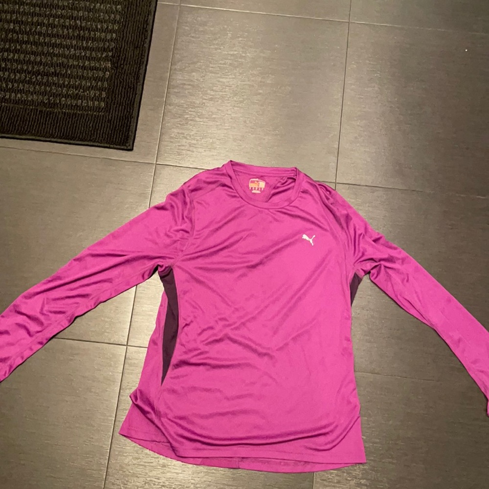 purple puma long sleeve tee size xl